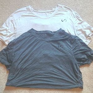 (2) TLF Bamboo Workout Tees L